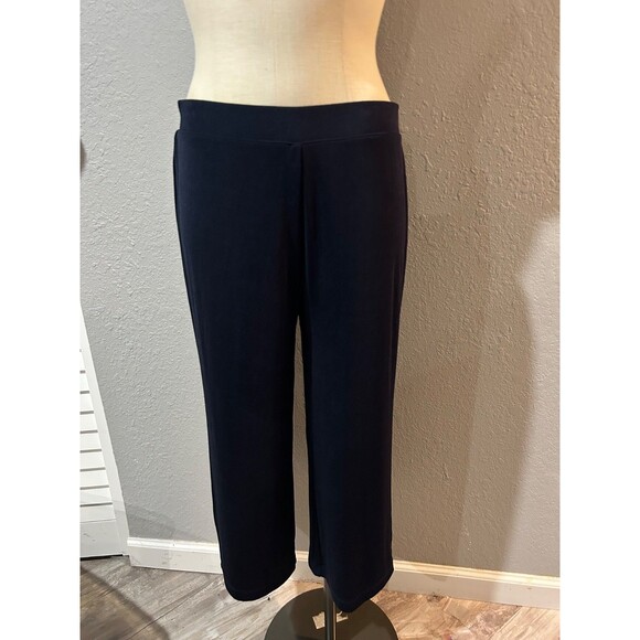 Chico’s Travelers Women’s NWT 2Pc Set Size 3/XL Top+Size 1/M Pants Grommet Navy - Picture 7 of 10